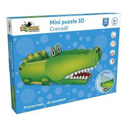 Noriel NOR1177  Mini Puzzle 3D Noriel - Crocodil, 10 piese