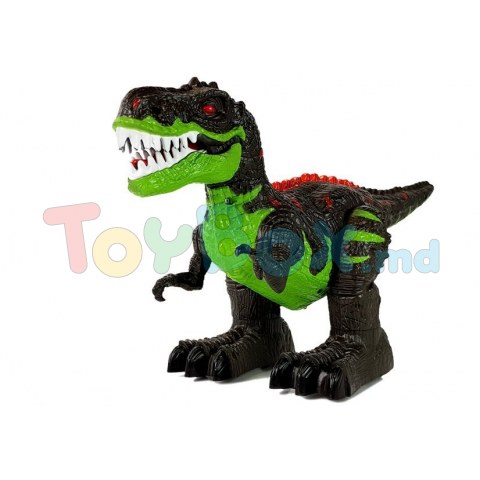 Leantoys 7230 Jucarie Dinozaur cu telecomanda RC negru-verde