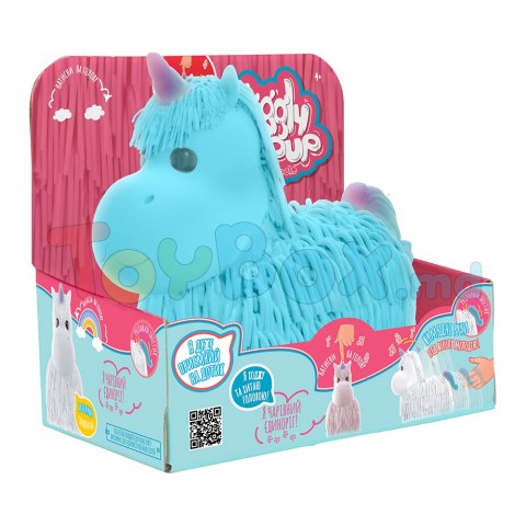 Jiggly Pup JP002-WB-BL Jucărie muzicală interactivă Unicorn albastru