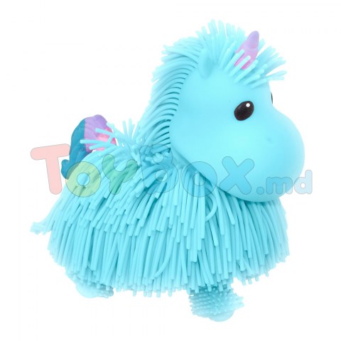 Jiggly Pup JP002-WB-BL Jucărie muzicală interactivă Unicorn albastru