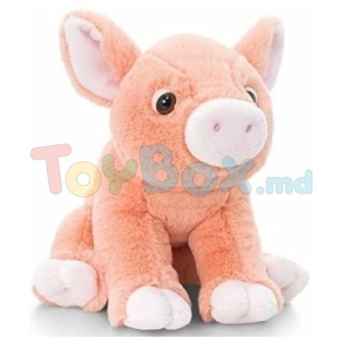 Keel Toys SW0973 Jucarie de plus Pig With Purcelus cu sunet, 16cm (in asortiment)
