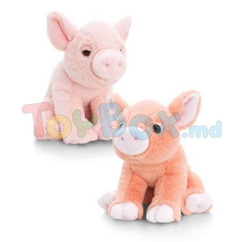 Keel Toys SW0973 Jucarie de plus Pig With Purcelus cu sunet, 16cm (in asortiment)