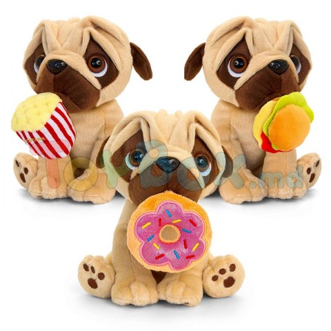 Keel Toys SD2575 Jucarie de plus Mops Pugsley to Go 20cm (in asortiment)