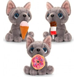 Keel Toys SD6173 Jucarie de plus Frenchie to Go Buldog francez, 20 cm (in asortiment)