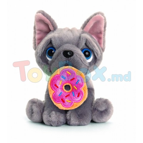 Keel Toys SD6173 Jucarie de plus Frenchie to Go Buldog francez, 20 cm (in asortiment)