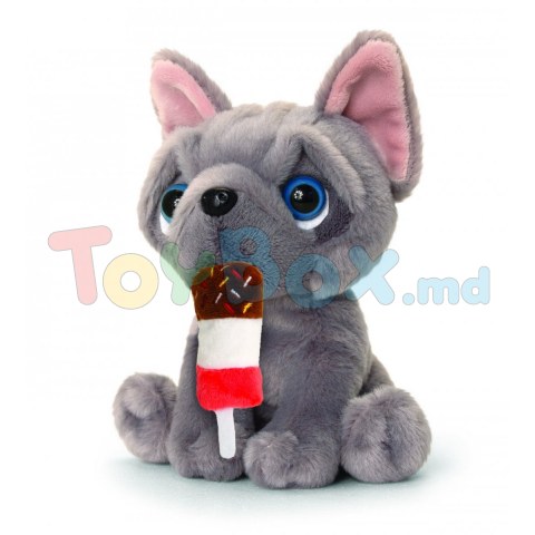 Keel Toys SD6173 Jucarie de plus Frenchie to Go Buldog francez, 20 cm (in asortiment)