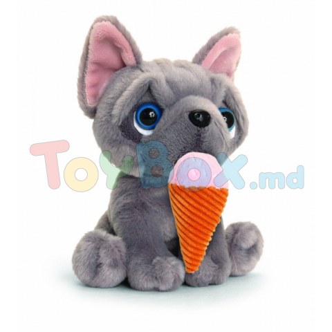 Keel Toys SD6173 Jucarie de plus Frenchie to Go Buldog francez, 20 cm (in asortiment)