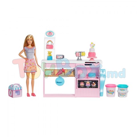 Mattel Barbie GFP59 Set cu Papusa Brutărie