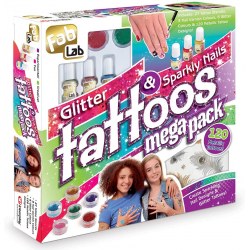 FabLab FL106 Игровой набор Glitter Tattoo Mega Pack, Multicolor