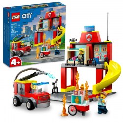 Lego City 60375 Constructor Remiză și mașină de pompieri