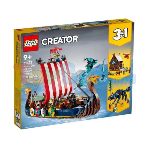 Lego Creator 31132 Конструктор Корабль викингов и Змей Мидгарда