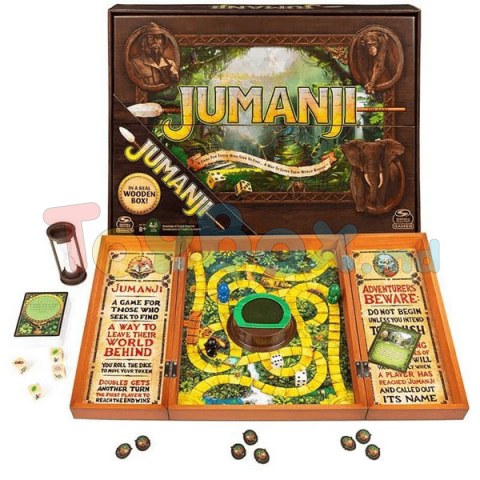 Spin Master Games 6062372 Настольная игра Jumanji в деревянной коробке на польском языке