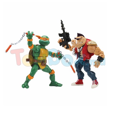 TMNT 81277 Микеланджело против Бибопа, набор 15 см фигурок черепахи ниндзя с суставами