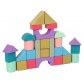 Leantoys 10160 Комплект Замок из цветных деревянных блоков различной формы 28 эл