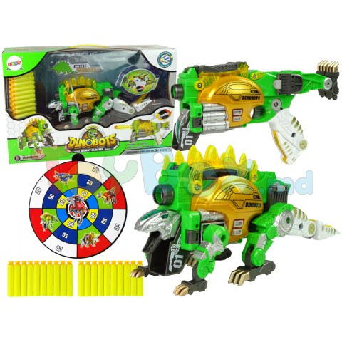 Dinobots 10043 Бластер трансформер 2 в 1 Стегозавр зеленый