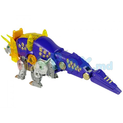 Dinobots 10044 Бластер трансформер 2в1 Трицератопс фиолетовый