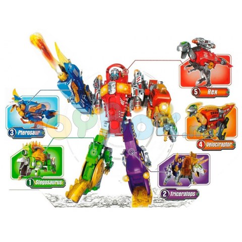 Dinobots 10046 Бластер трансформер 2 в 1 Велоцираптор оранжевый