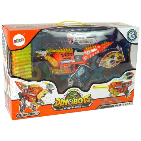 Dinobots 10046 Бластер трансформер 2 в 1 Велоцираптор оранжевый