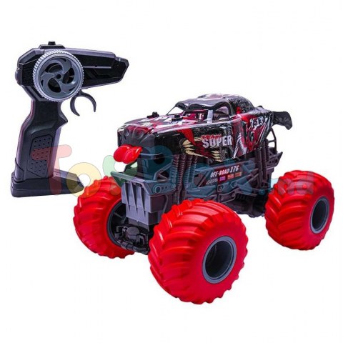 Радиоуправляемая игрушка Crazon Oversize Wheel Cross-Road, 1:18, Черный/Красный (333-19181B)