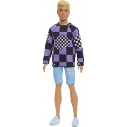 Barbie HBV25 Кукла Кен Модник в клетчатом свитере