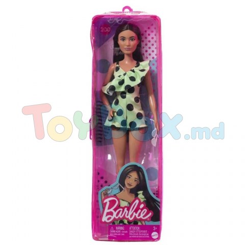 Barbie HJR99 Кукла Barbie Модница в комбинезоне в горошек