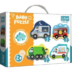 Trefl 36071 Puzzle 4in1 Baby Classic Vehicles And Jobs