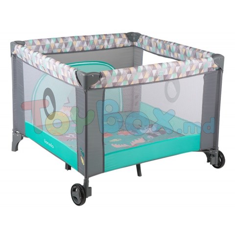 Pătuț pliabil Lionelo Lene (Fie) Green Turquoise