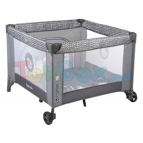 Pătuț pliabil Lionelo Lene (Fie) Grey Stone