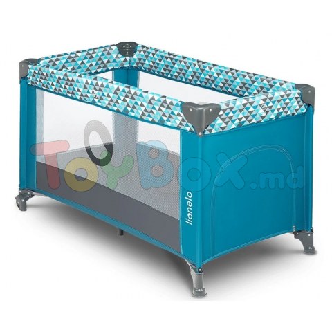 Pătuț pliabil Lionelo Stefi Green Turquoise