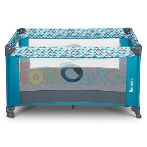Pătuț pliabil Lionelo Stefi Green Turquoise
