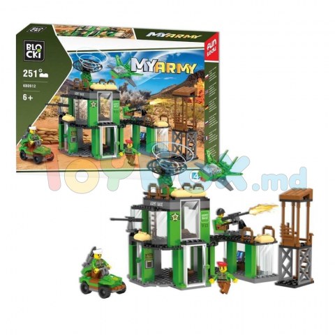 Blocki My Army KB0912 Set de constructie Baza militara 251 el.