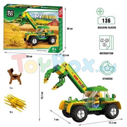 Blocki Myfarm KB0311 Set de constructie Vehicul de camp 136 el.