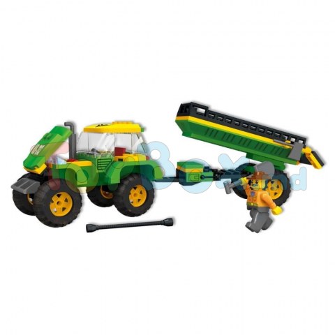 Blocki Myfarm KB0313 Set de constructie Tractor cu remorca