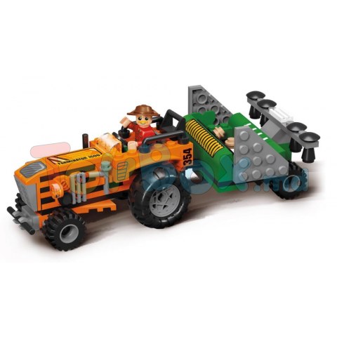 Blocki Myfarm KB0354 Set de constructie Tractor cu semanatoare
