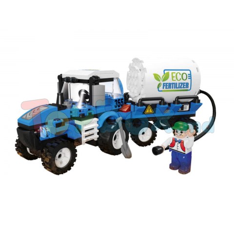 Blocki Myfarm KB0355 Set de constructie Tractor cu rezervor ingrasaminte
