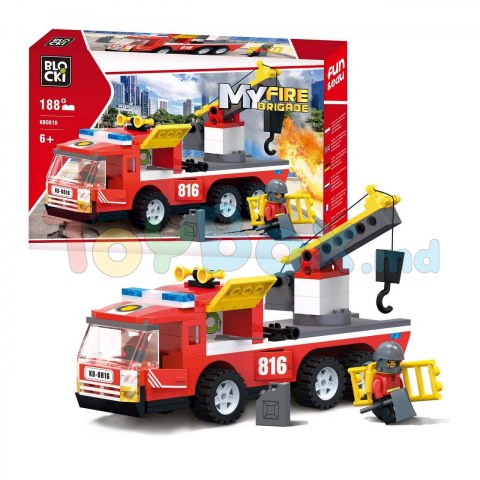 Blocki Myfirebrigade KB0816 Set de constructie Masina de Pompieri 188 el.