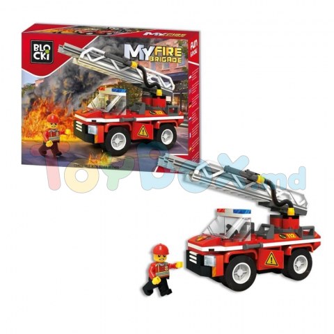 Blocki Myfirebrigade KB0818 Set de constructie Camion de Pompieri cu scara