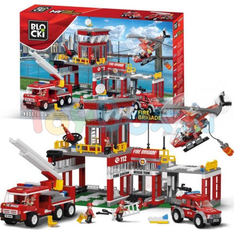 Blocki Myfirebrigade KB0820 Set de constructie Statie de Pompieri 841 el.