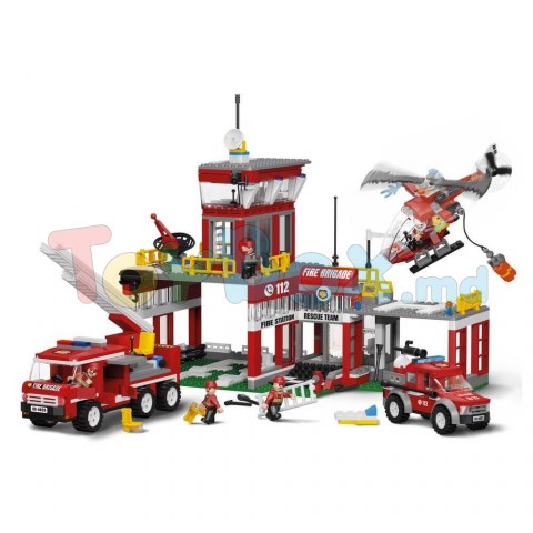 Blocki Myfirebrigade KB0820 Set de constructie Statie de Pompieri 841 el.