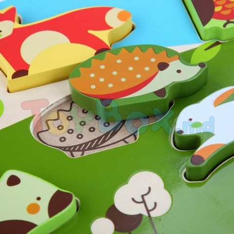 Lucy And Leo 9-LL225 Puzzle din lemn Animale din padure, 7 piese