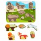 Lucy And Leo 9-LL225 Puzzle din lemn Animale din padure, 7 piese