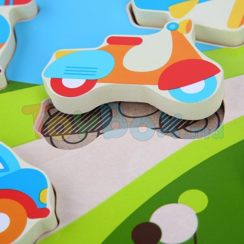 Lucy And Leo 9-LL229 Puzzle din lemn Vehicule, 6 piese