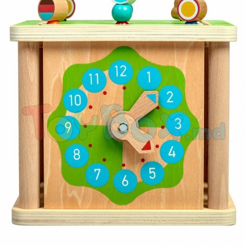 Lucy And Leo 9-LL248 Деревянный обучающий кубик 5 в 1 с часами