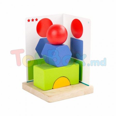 Lucy And Leo 9-LL293 Joc din lemn cu sabloane Geometria