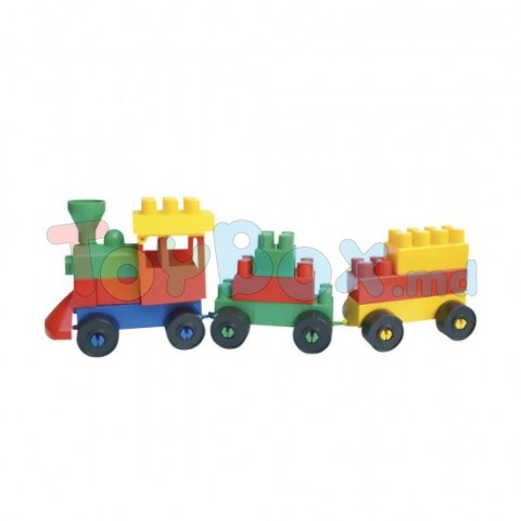 Paradiso Toys T00165 Set blocuri medii de construit in geanta, 50 elemete