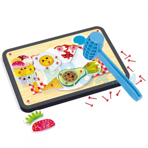 Quercetti 2861 Креативная игра с молотком и гвоздями Tap Tap Food