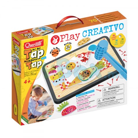 Quercetti 2861 Креативная игра с молотком и гвоздями Tap Tap Food