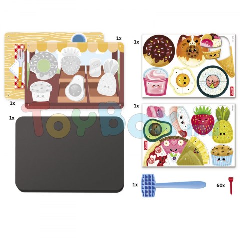 Quercetti 2861 Креативная игра с молотком и гвоздями Tap Tap Food