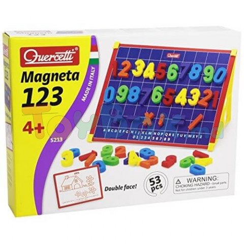Quercetti 5213 Magneta 123 Магнитная доска с цифрами 64 эл.