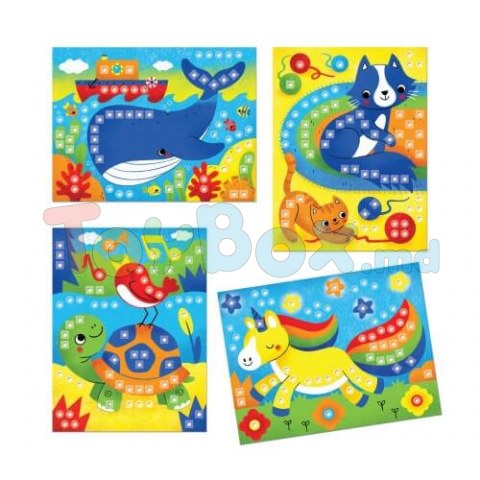 Quercetti 0862 Mozaic Fantacolor Cards Animals 180 el.